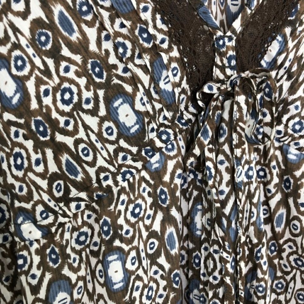 Sanctuary Silk Ikat Bell Sleeve Dress - Picture 6 of 8